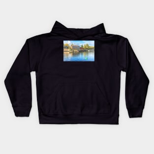 The Thames At Wallingford Impressionist Style Kids Hoodie